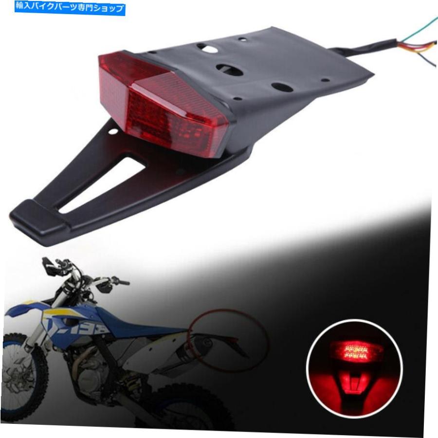 ウインカー オートバイの汚れ自転車LEDリアフェンダーブレーキストップテールライトターン信号ランプレッド Motorcycle Dirt Bike LED Rear Fender Br｜koalucky｜02