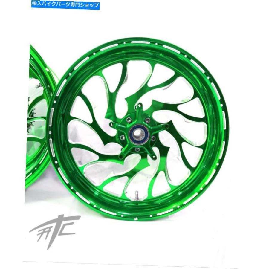 ホイール 忍者在庫サイズの幻想緑のヘリアンホイール12-20 Kawasaki