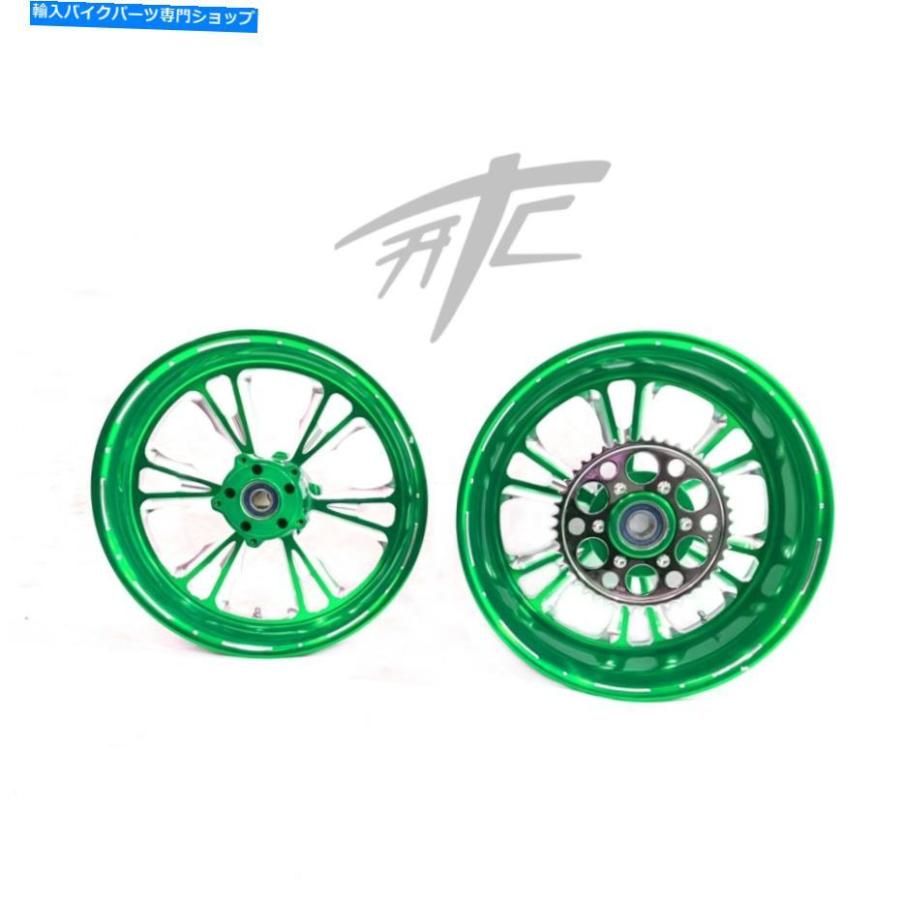 ご確認用　5 ホイール 忍者240太ったタイヤキャンディーグリーンコントラストバン