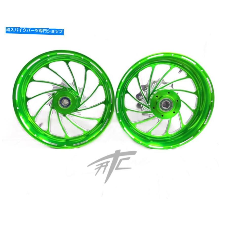 C_ページ ホイール 忍者240太ったタイヤキャンディグリーンコントラストターボ
