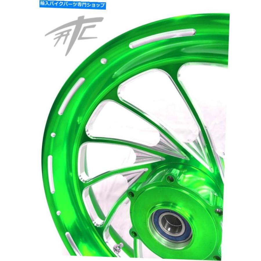 ホイール 忍者240太ったタイヤキャンディグリーンコントラストターボ