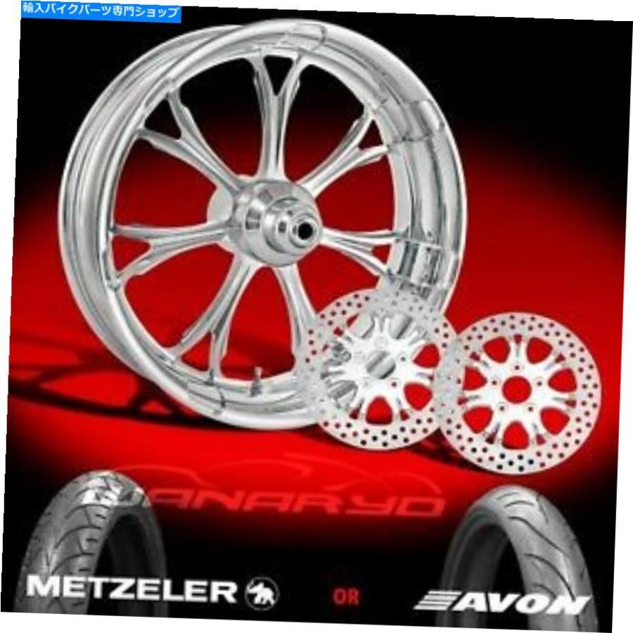 セール新品 ホイール パフォーマンス機械パラマウントクローム21 前輪タイヤ＆デュアルローター Performance Machine Paramount Chrome 21 Front Wheel Tire &