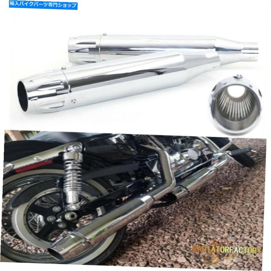 マフラー 3 "ハーレースポーツスターアイアンXL 883 1200 1420 15のマフラーの排気パイプ 3" Slip on