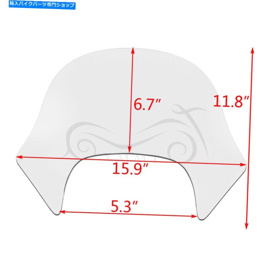 フェアリング ハーレーソフト用FXSTアイロン883のためのクリアリップフロントガラスのフロントフェアリング Clear Lip Windshield Windscreen Shield｜koalucky｜02