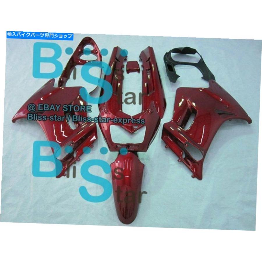 フェアリング レッドグロスフェアリングボディワークプラスチックキットフィット川崎ZZR250 2008 2007-2009 1 D5 Red Gloss Fairing Bodywork Plastic｜koalucky｜02