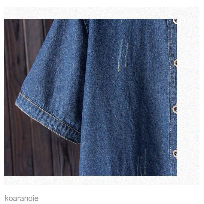 限定製作 デニムワンピース 半袖 ミディアム丈 レディース ワンピース 膝丈 女性用 半袖ワンピース デニム 夏物 膝丈ワンピース 薄手 ゆったり 春物がお買い得 週末限定sale Www Mysmileteethwhitening Com