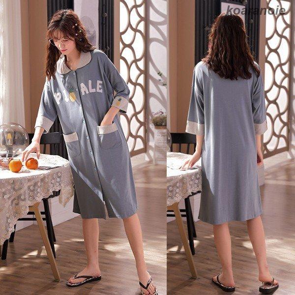 マタニティ パジャマ ワンピース 前あき 半袖 マタニティパジャマ 前開き ワンピース 大きい 夏用 授乳 前開きパジャマ 妊婦 パジャマ 前開き 夏 Ko Free Yfsy503 07 コアラの家 通販 Yahoo ショッピング