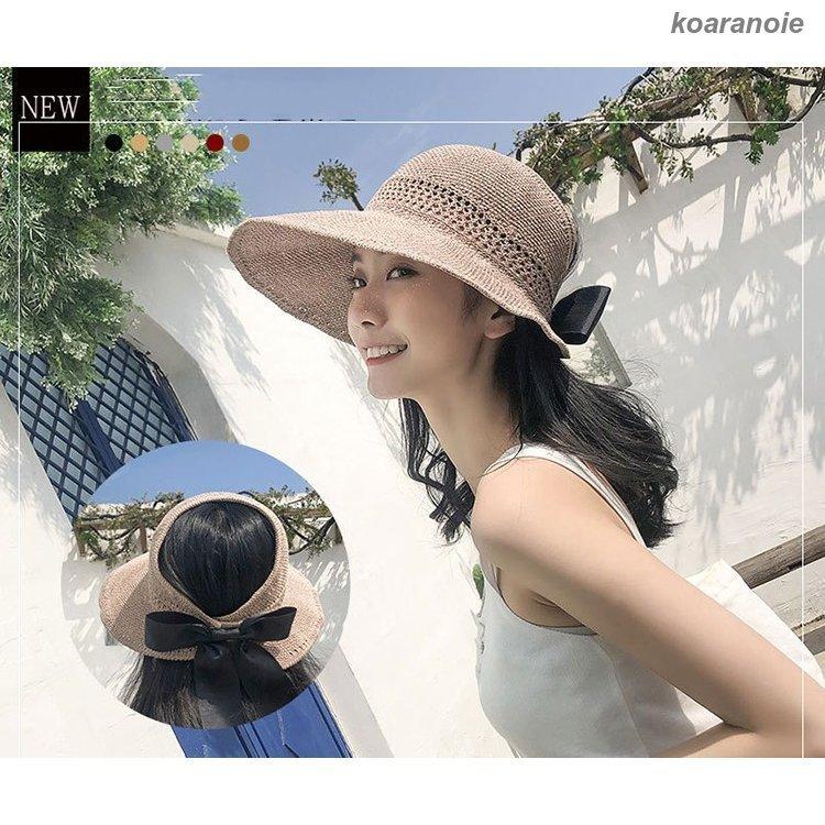 シンプル春夏ペーパーハット 上品なスタイル 麦わら帽子 メンズ レディース 折りたたみ 中折れ麦わら帽子 レディース帽子 大きめ パナマ帽海辺 ビーチカ おしゃれ