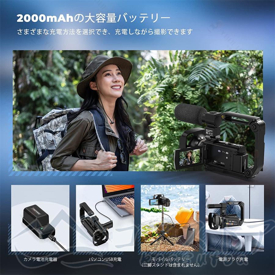 ビデオカメラ 4k 日本製 WIFI機能 vlogカメラ 4800万画素 60FPS ビデオカメラ 4k 日本製 WIFI機能 vlogカメラ 4800万画素 60FPS