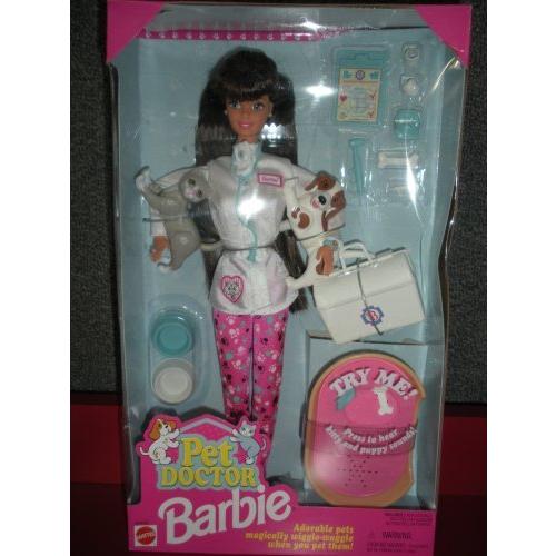 本物の Pet Barbie Doctor 並行輸入品  Brunette Doll 着せかえ人形