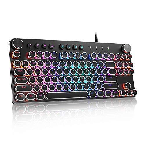 税込 Stogaメカニカルキーボード ゴースト対策コンピュータキーボード 87キー付きusb 2 0有線レトロゲーミング