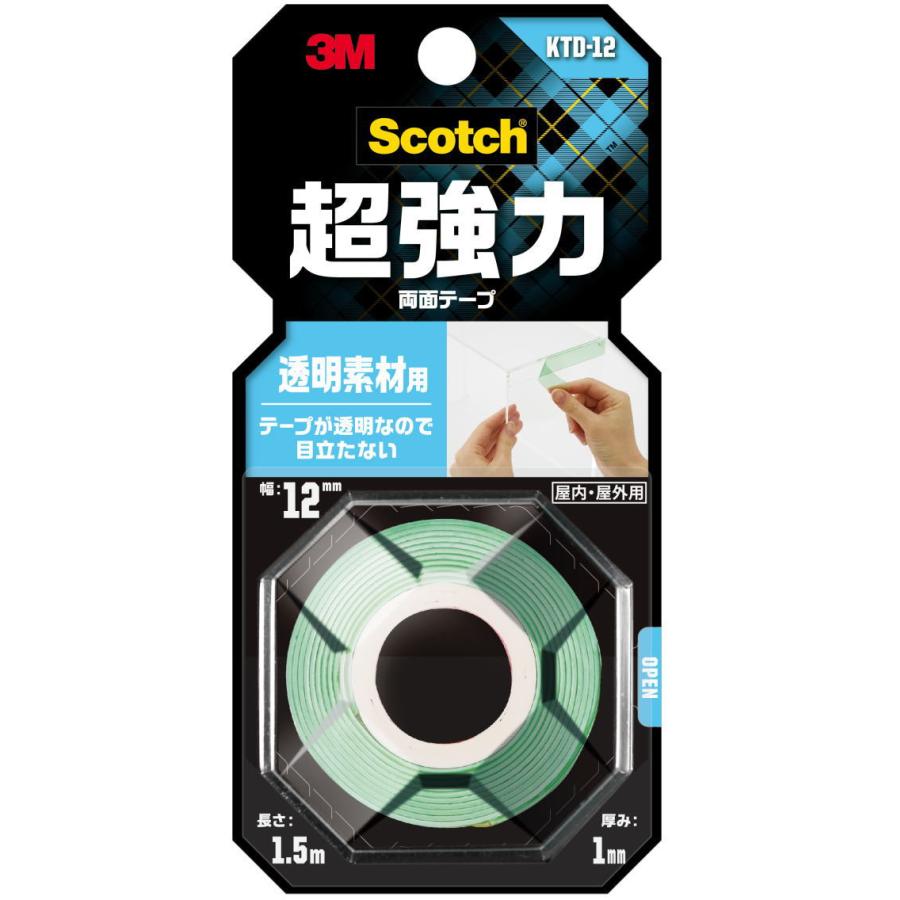 3M（スリーエム） 超強力両面テープ透明素材用 （ＫＴＤ−１２） １２
