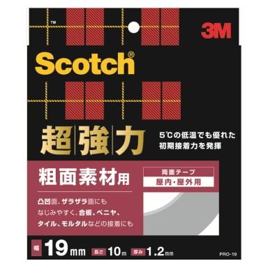 ３m スリーエム 超強力両面テープ粗面素材用 ｐｒｏ １９ １９ １０ｍ 小箱屋 通販 Yahoo ショッピング