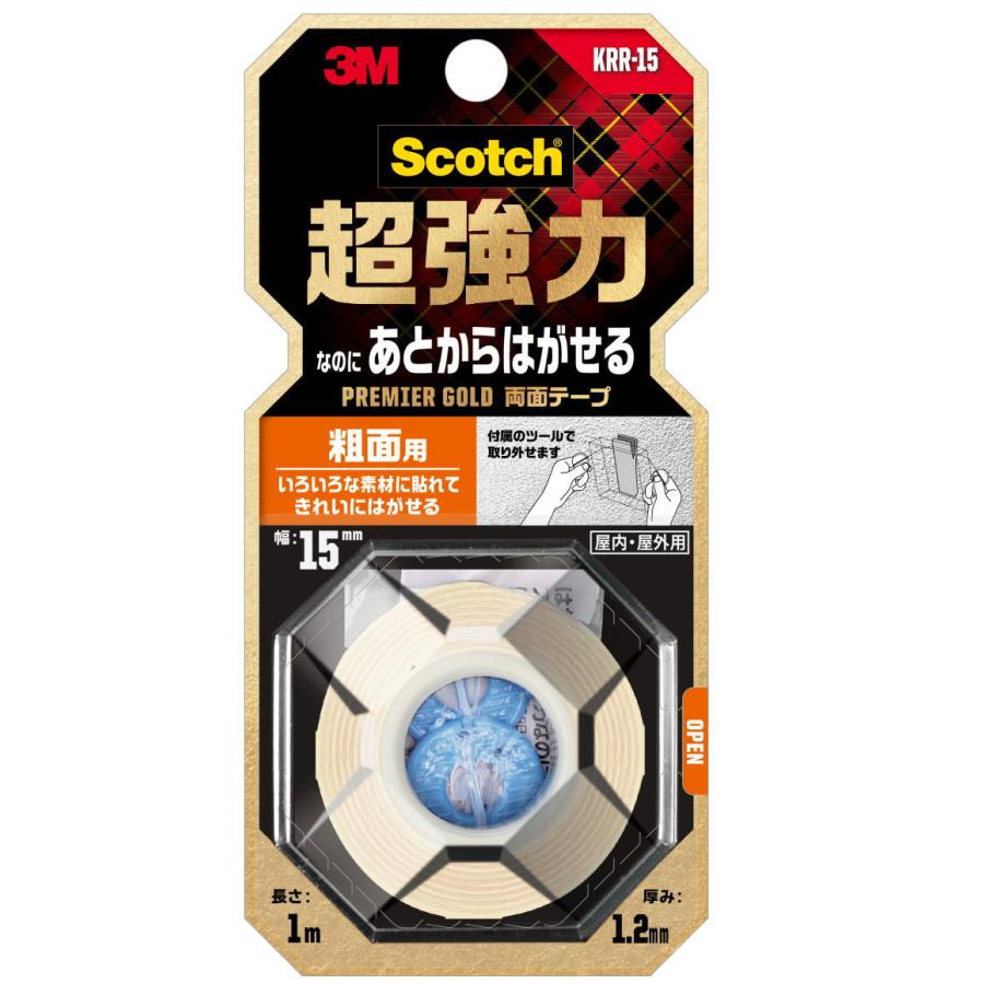 3m 超強力なのにあとからはがせる両面テープ 粗面用 Krr 15 小箱屋 通販 Yahoo ショッピング