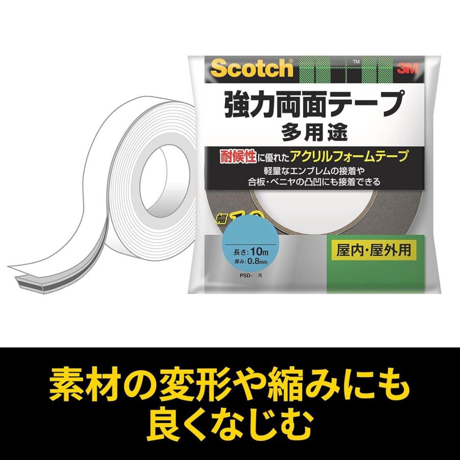 3M 強力両面テープ 多用途 幅40mm×長さ10m PSD-40R : 小箱屋 - 通販