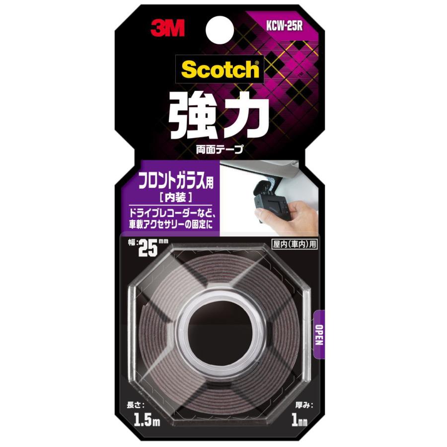 3M スコッチ 強力両面テープ フロントガラス用 KCW-25R : 小箱屋