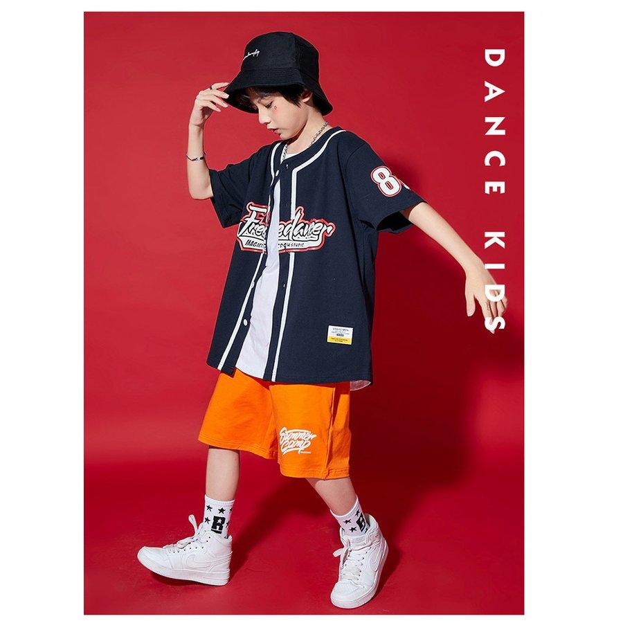 キッズダンス衣装 子供服 派手 ヒップホップ ストリート パンツ カラフル 韓国 ファッション ガールズ 男女兼用 半袖 tシャツ 舞台服発表会 人気 おしゃれ 新作｜kobayashi-storetwo｜03