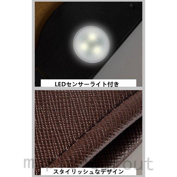 車載ケース LEDセンサーライト付 折り畳み式 カー用品 ゴミ袋 ダストボックス ベージュ PUレザー マグネット開閉 収納折りたたみ 車内 シートバック ケース｜kobayashi-storetwo｜12