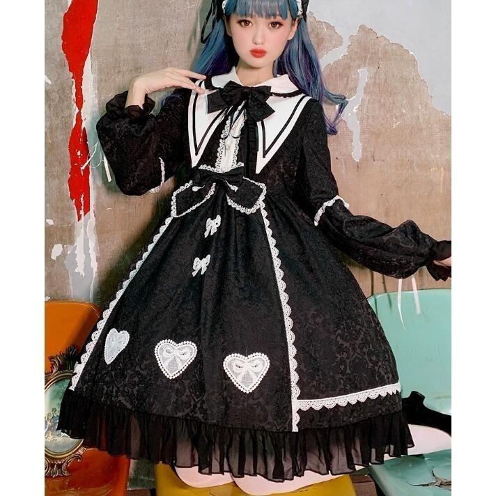 在庫限 ゴスロリ ロリータ 楽器 手芸 コレクション レディースワンピース 姫様 ゴシック ロリータ風ワンピ 日系女子中高生 クラシカル 日系女子中高生 ワンピース 春秋着 ロリータ レディース 可愛い 非課税