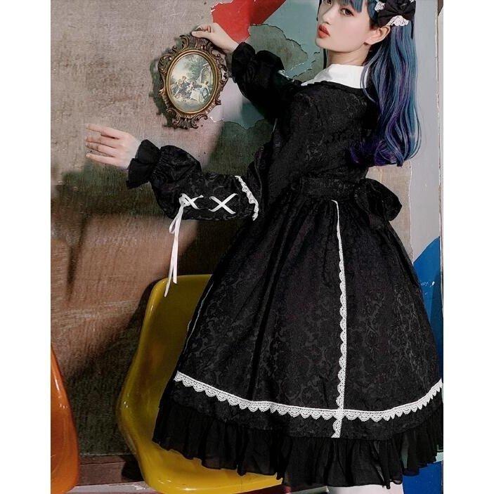 在庫限 ゴスロリ ロリータ 楽器 手芸 コレクション レディースワンピース 姫様 ゴシック ロリータ風ワンピ 日系女子中高生 クラシカル 日系女子中高生 ワンピース 春秋着 ロリータ レディース 可愛い 非課税