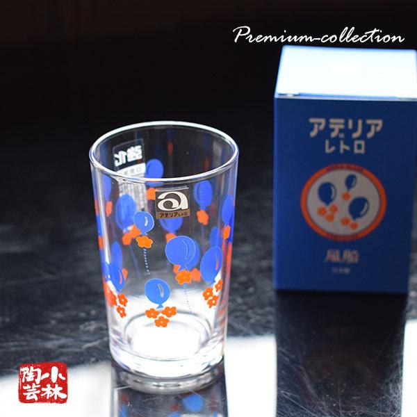 【値下げ】　昭和レトロ アデリアグラス コップ 40個   箱付き アンティーク グラス レトロ アデリアレトロ 中 コップ 昭和レトロ花柄プリント