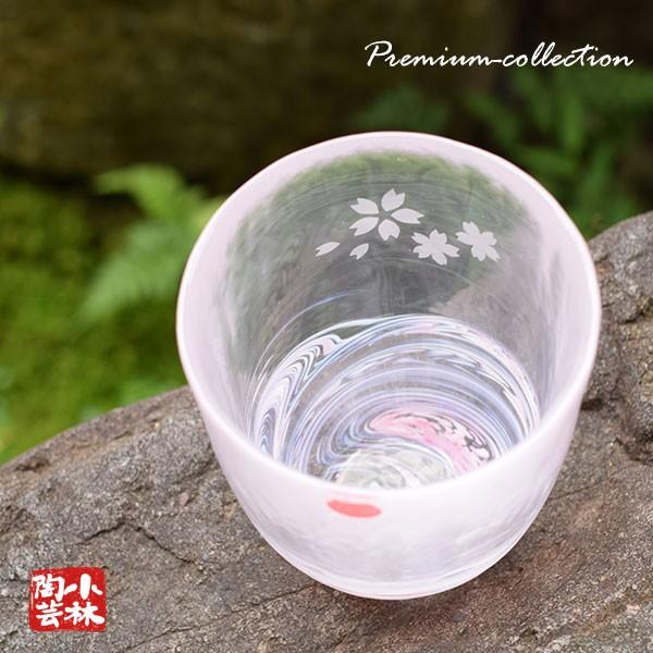 グラス 津軽びいどろ 桜流し ハンドメイド : 小林陶芸 - 通販 - Yahoo 