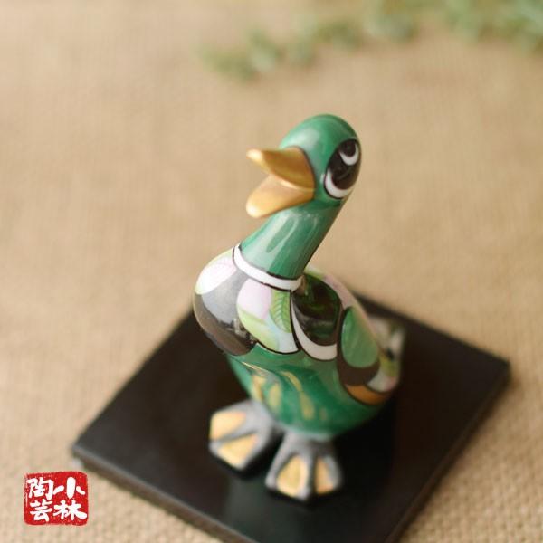 やきもの人形 幸せのカモ 陶器製_3