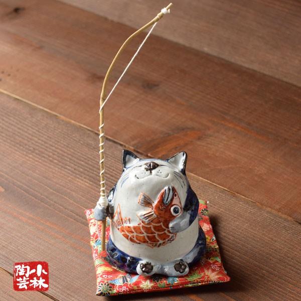 やきもの人形 大黒ねこ 陶器製_1