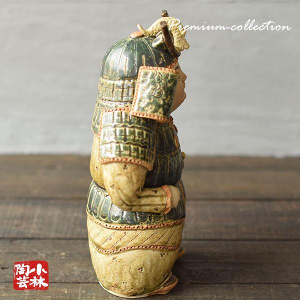 やきもの人形 兜武者 織部釉 陶器製 曾風作 : 小林陶芸 - 通販 やきもの人形 兜武者 織部釉 陶器製 曾風作 : 小林陶芸 - 通販