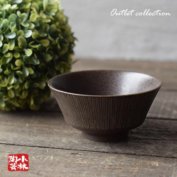 食器 アウトレット ワイヤ ランダムライン ご飯茶碗 大 : 小林陶芸