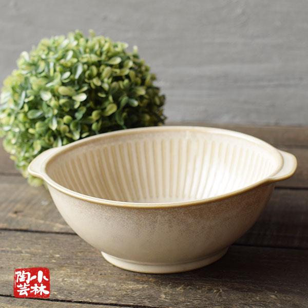 食器 アウトレット 撥水ライン 両手付 8.0どんぶり 麺鉢 : 小林陶芸
