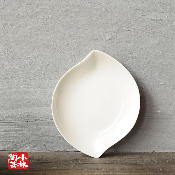 食器 アウトレット 美濃焼 ホワイトリーフ プレート 取り皿 : 小林陶芸