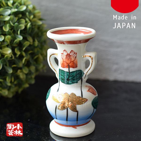 神具 仏具 錦細口仏花瓶 小 1個単品 日本製 神棚 仏壇 : 小林陶芸