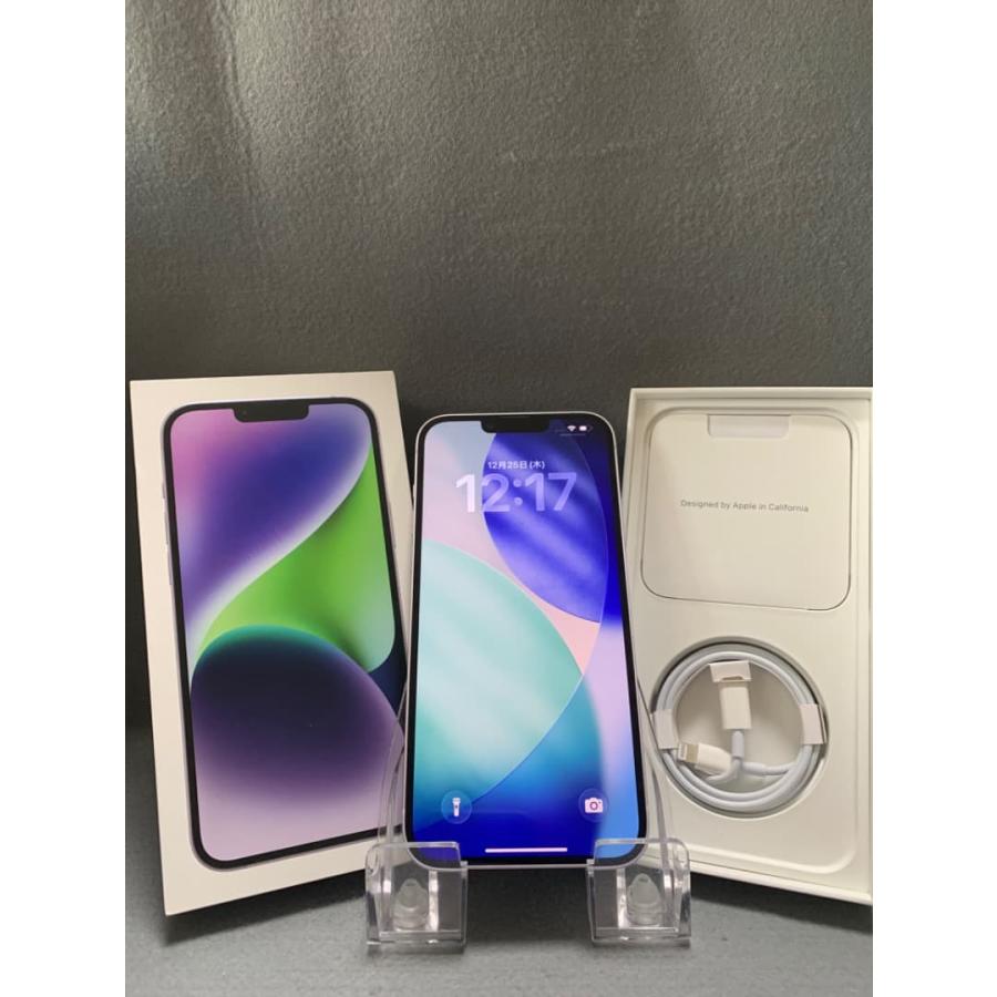 Apple 美品 国内版 SIMフリー iPhone14 Plus 128GB パープル色 : 翼 