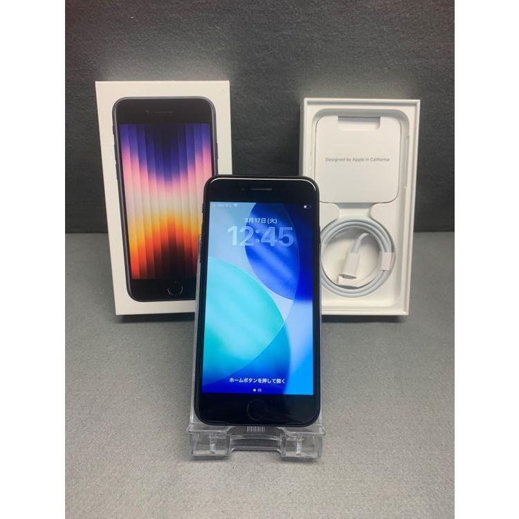 Apple 美品 国内版 SIMフリー iPhoneSE 第3世代 64GB ミッドナイト色