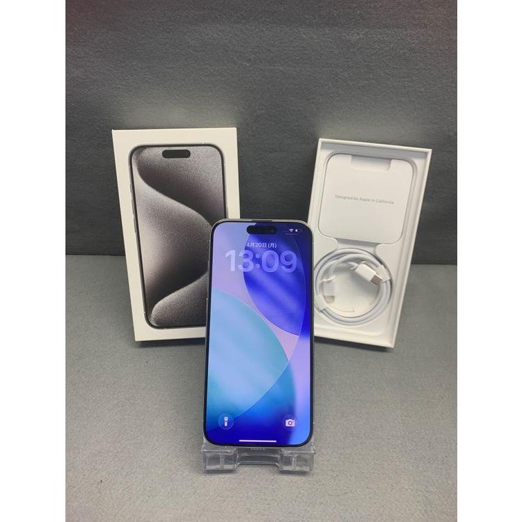 超美品！iPhone15 ProブラックチタニウムSIMフリーアップルストア購入 iPhone 15 Pro 128GB - ブラックチタニウム（SIMフリー）[整備済製品