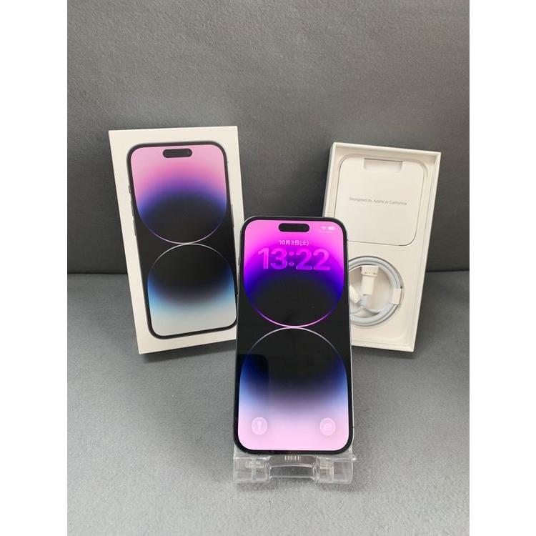 Apple 美品 Appleストア版 SIMフリー iPhone14 Pro 256GB ディープ