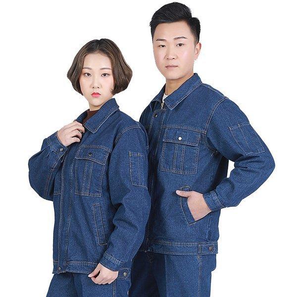 お買得！】作業着セットアップ デニム作業服 秋冬 快適 男女兼用