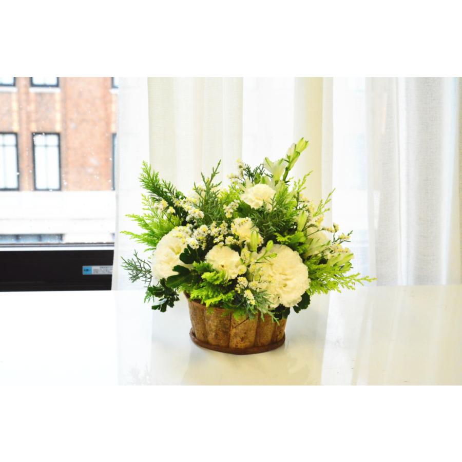ブーケ 花とギフトの店 ARNE 誕生日 花 ギフト 白グリーン 生花