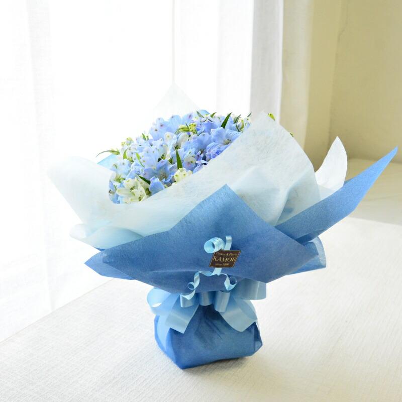 ブーケ 花とギフトの店 ARNE 花 生花 花束 水色 ブーケ フラワー