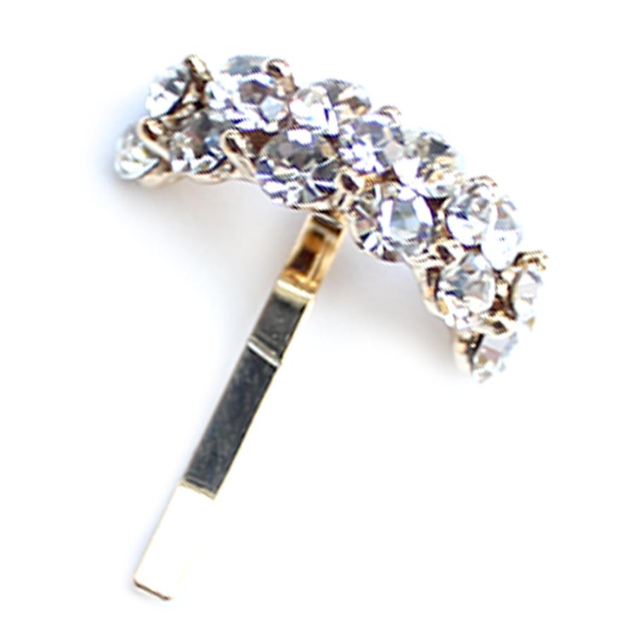 キラキラ 小さい シンプル ポニーフック ヘアーカフ ラインストーン