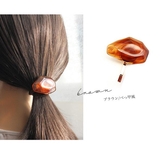 シュシュ  ヘアゴム  クリア/ブラウン/べっ甲風 シュシュ ヘアゴム クリア/ブラウン/べっ甲風