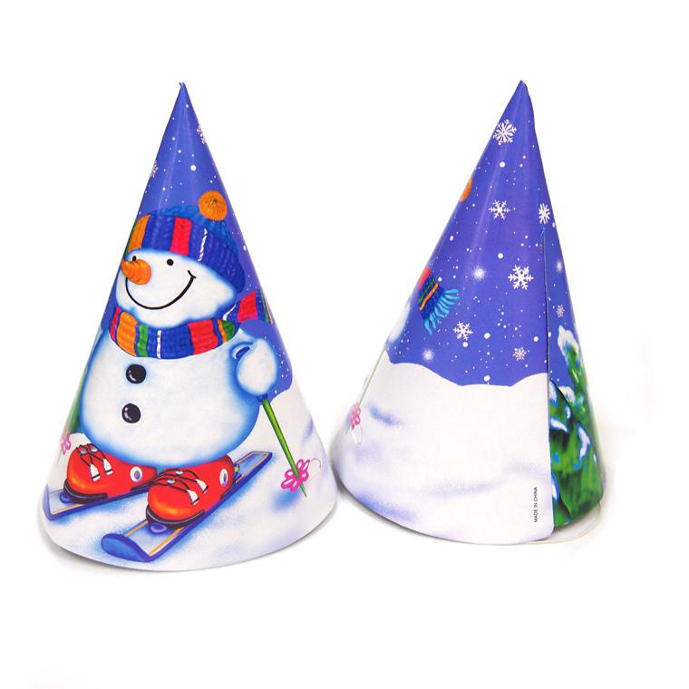 クリスマスパーティー紙帽子6個セット サンタファミリー クリスマスパーティー紙帽子6個セット サンタファミリー