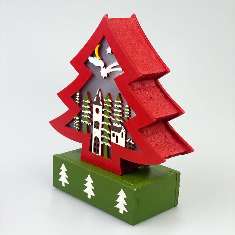 LEDウッドアドベントカレンダー 観覧車 北欧 遊園地 高級 雑貨 置物