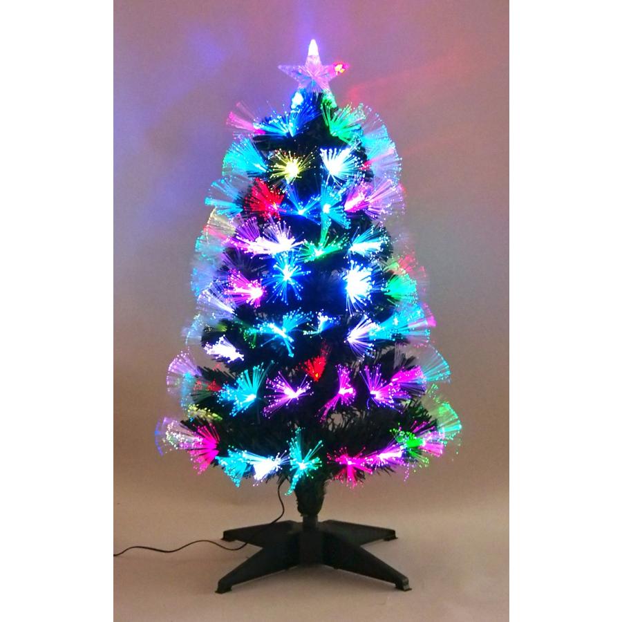単体販売 レインボークリスマスファイバーツリー90cm 【クリスマスツリー/ファイバーツリー】 コニファー、針葉樹 