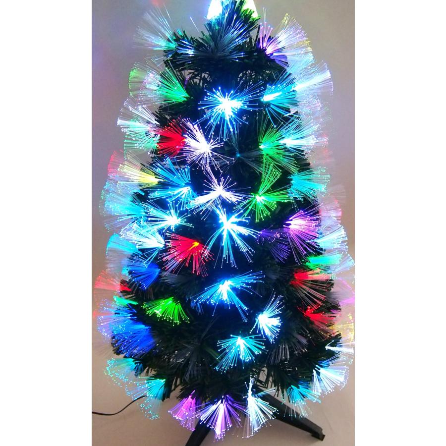レインボークリスマスファイバーツリー90cm クリスマスツリー