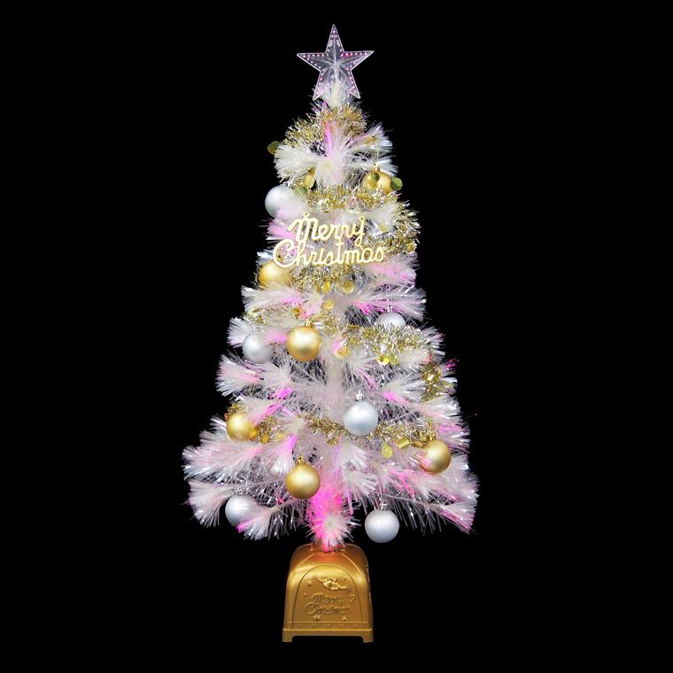 クリスマスツリーセット90cmホワイト ファイバーツリー 北欧 クリスマスツリーセット90cmホワイト ファイバーツリー 北欧