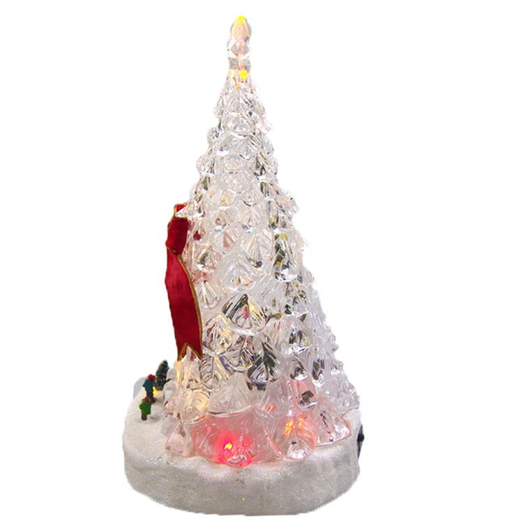 LEDミュージックスノーワールドアクリルツリー クリスマス雑貨