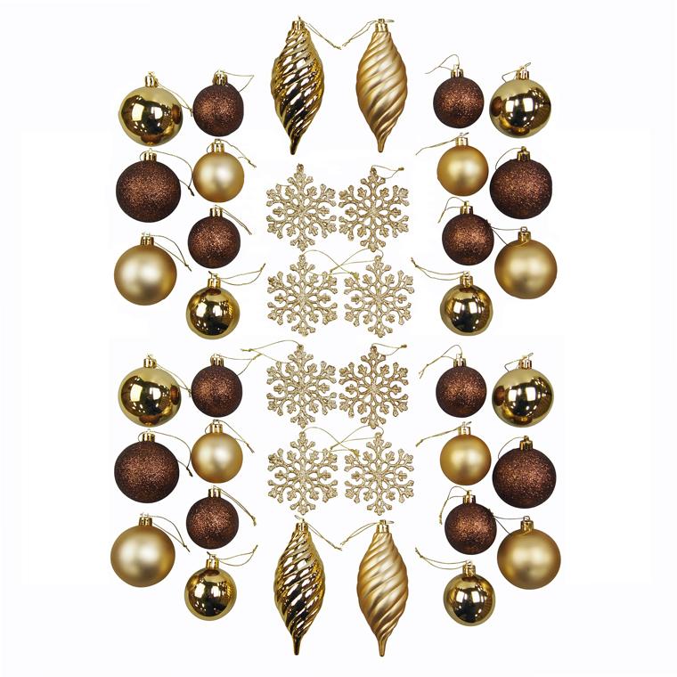 ゴージャスクリスマスオーナメント40個セット クリスマスツリー飾り