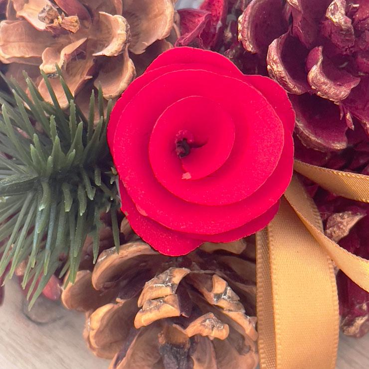 ナチュラルキャンドルホルダー レッド インテリア 装飾 記念日 玄関